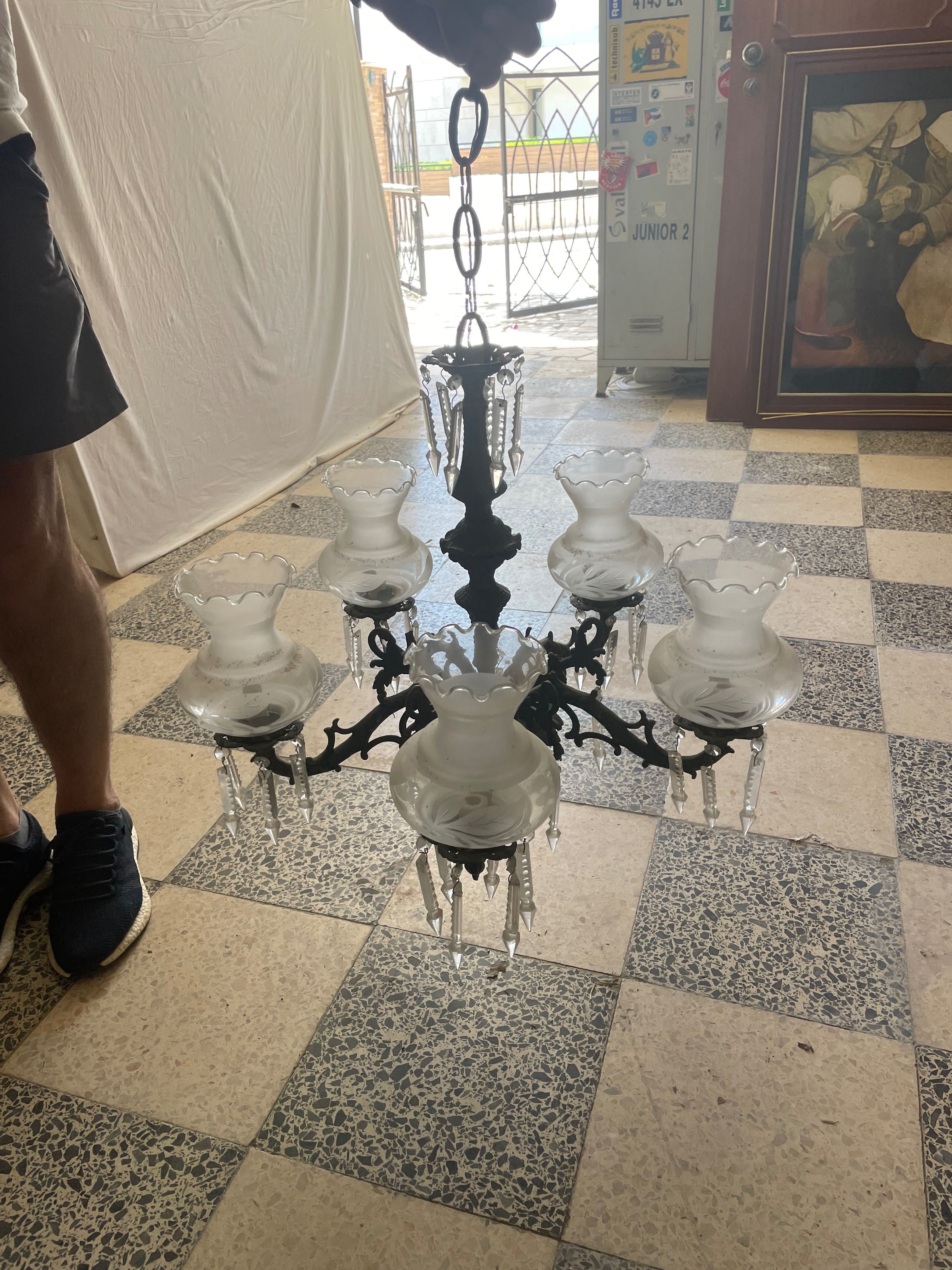 Lustre de cristal antigo