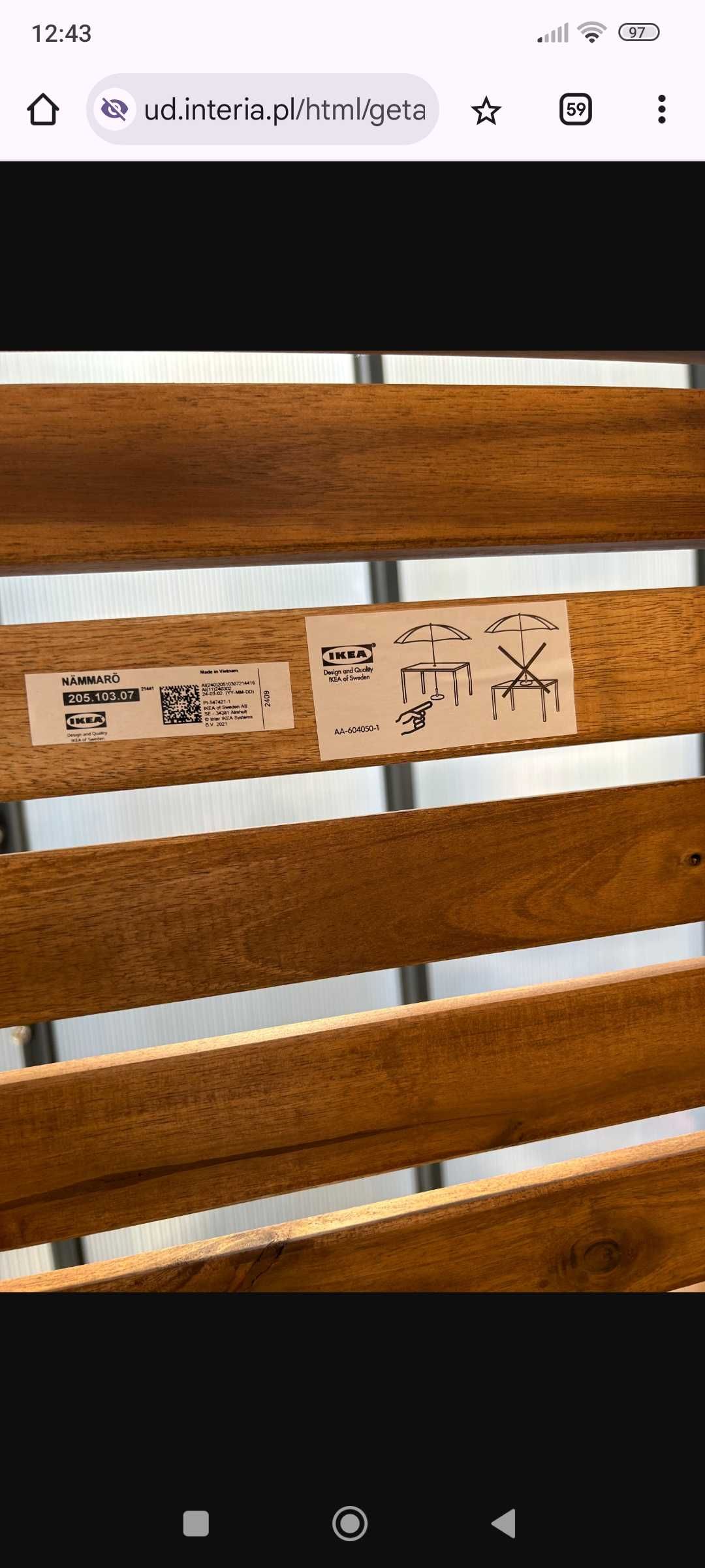 Stół + 4 krzesła IKEA