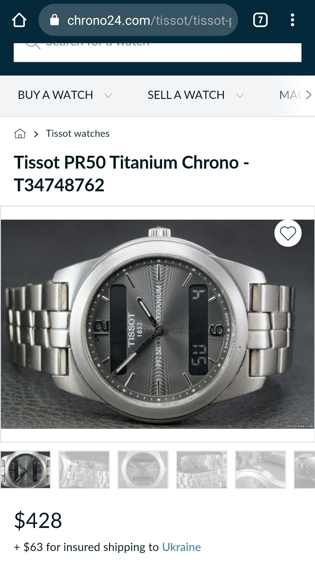 часы tissot pr 50 titanium T34748762