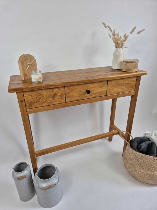 Konsola dębowa lite drewno