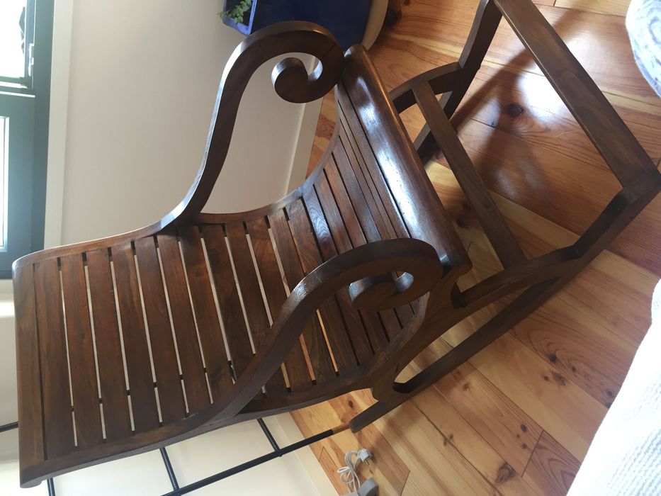 Cadeirão balouço madeira maciça