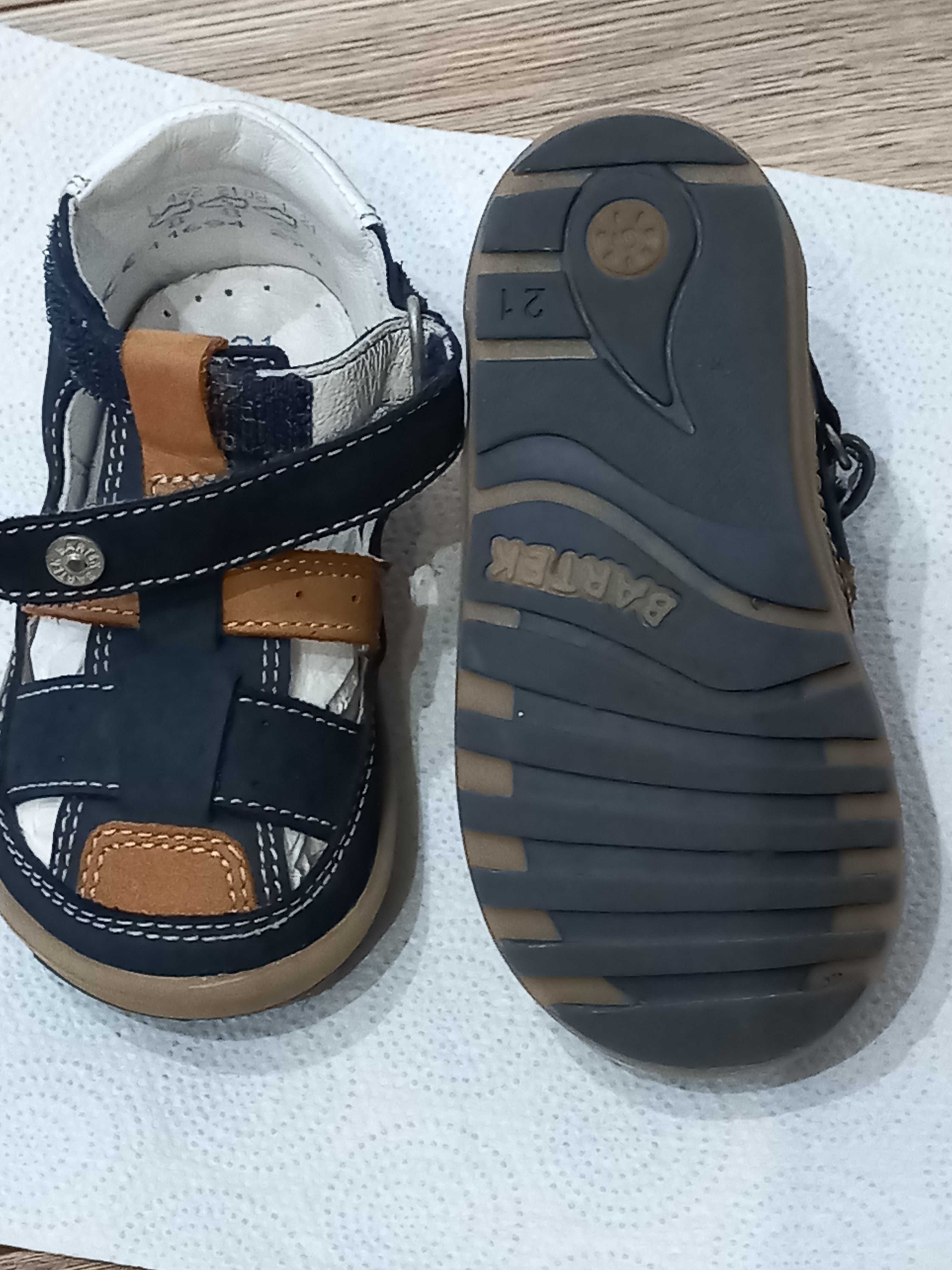 Skórzane sandały Bartek r 21/13,2cm stan idealny/jak nowe