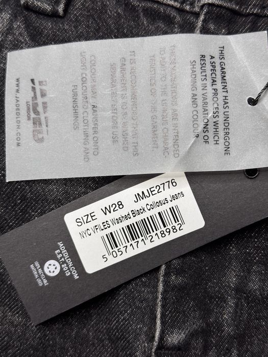 Jaded London Washed Black 26,28,30,32,34,36 Colossus Jeans Чорні