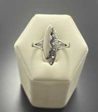 Srebrny pierścionek srebrna bagietka Ag925 r20 i r19