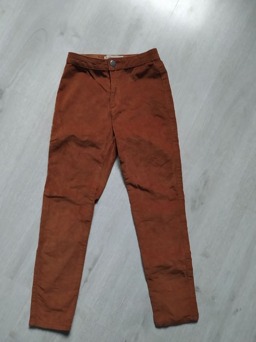Spodnie sztruksowe brązowe 128 ZARA KIDS