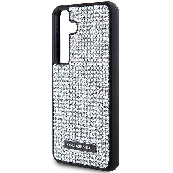 Etui Karl Lagerfeld Rhinestone Logo Metal Plate dla Samsung Galaxy S24