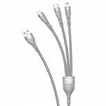 Zestaw Kabli 3w1 Lightning microUSB Usb Typ C