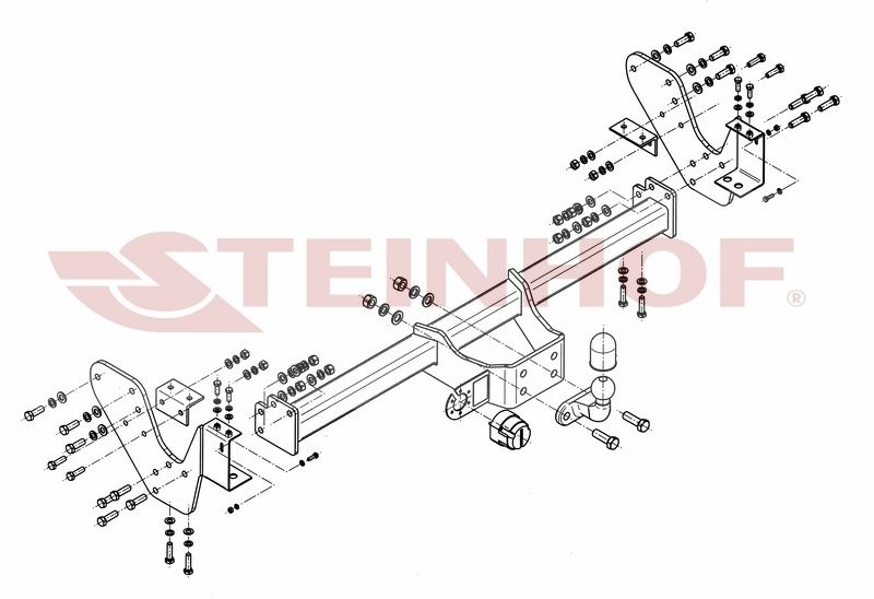 HAK HOLOWNICZY + Wiązka 7 pin do Isuzu D-Max Pickup od 2007 do 2012