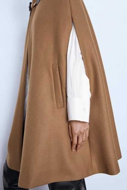 Осінь Zara кейп пончо пальто тренд 2025 весна