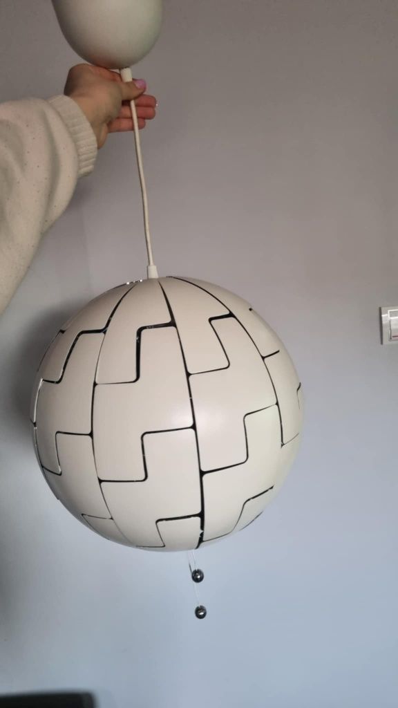 Lampa wisząca Ikea PS 2014 Salon Sypialnia Biała Chrom