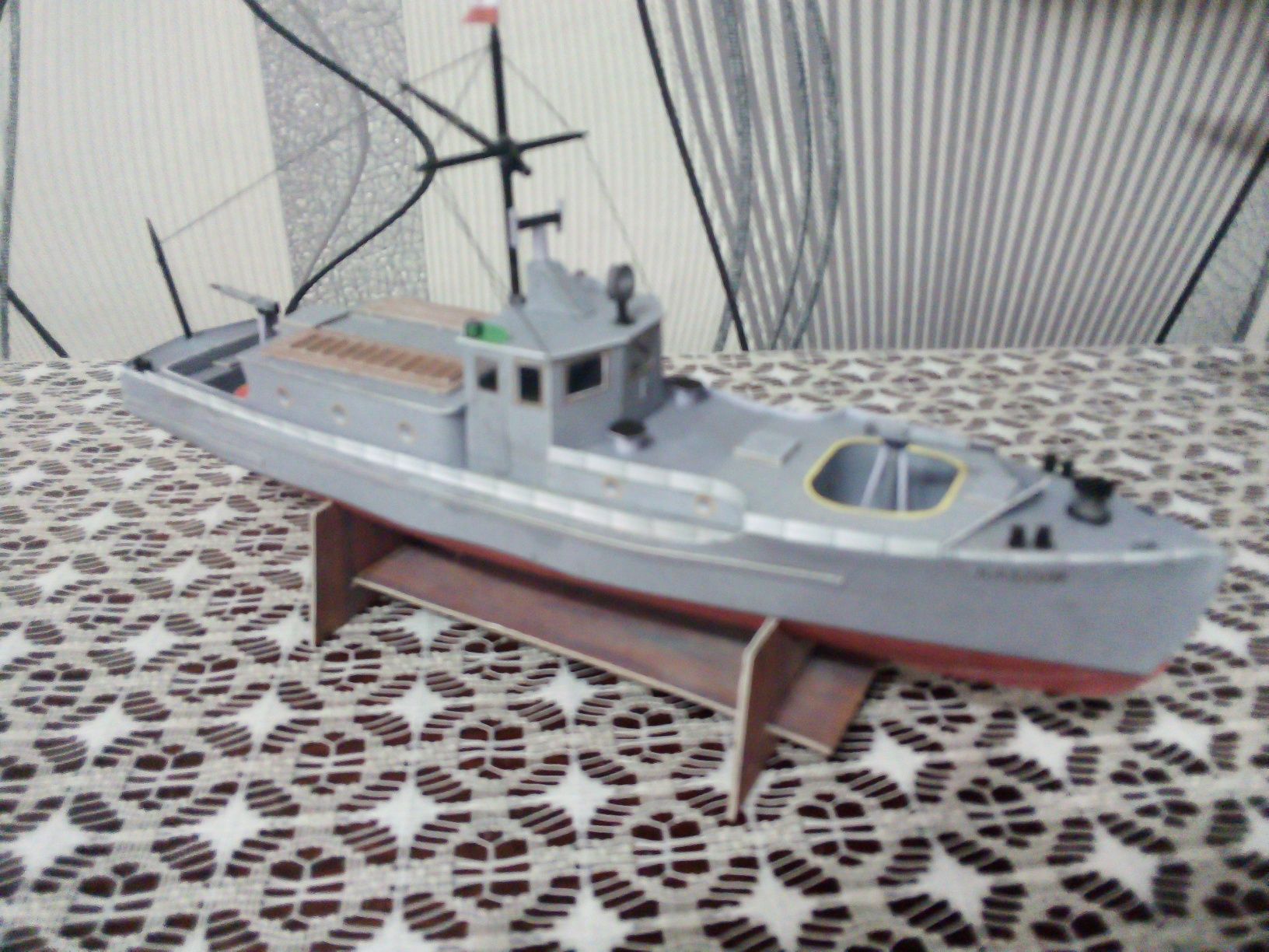 Картонна модель катера KASZUB довжина 30 см.