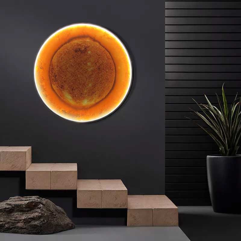 Plafon okrągły dekoracyjny Lampa Led na ścianę Słońce 40 cm Sun 3D