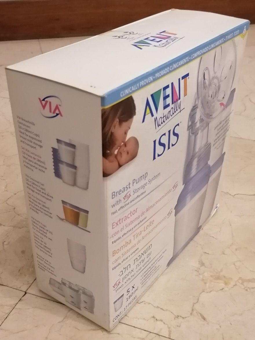 Vendo bomba tira leite da AVENT, nova, com armazenamento ISIS