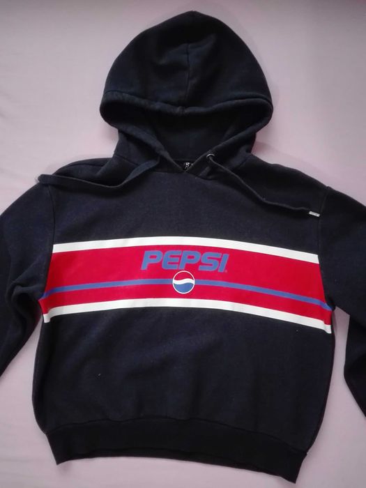 granatowa bluza z kapturem, H&M, S  Pepsi