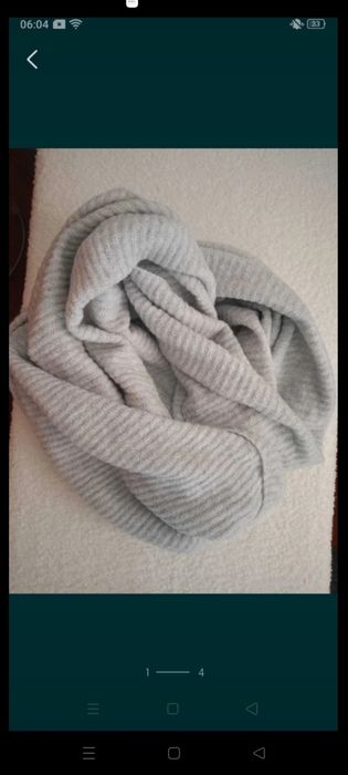 Szary komin damski szeroki