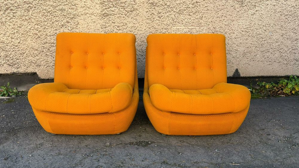 Zestaw wypoczynkowy Atlantis lata 70 vintage PRL Space Age sofa+fotele