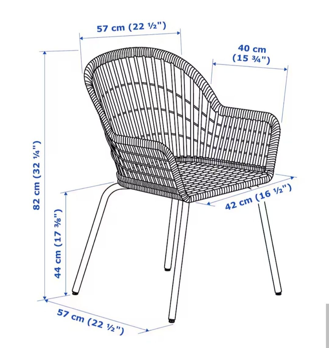 Krzesła rattanowe Nilsove IKEA 2sztuki