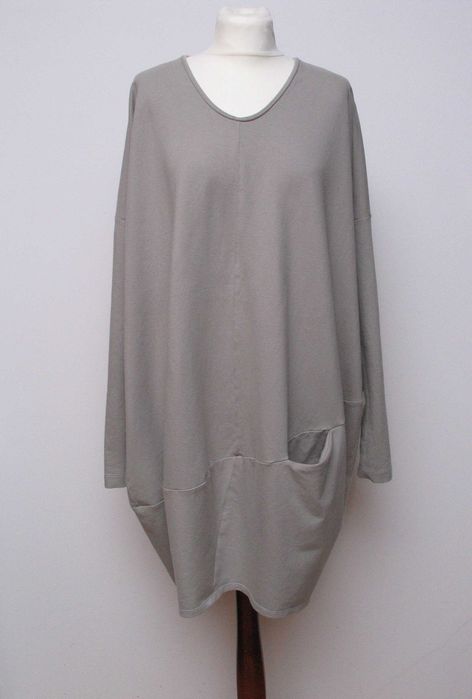 WEARSO Organic Sukienka TOMOKO jasnoszara R 2 L