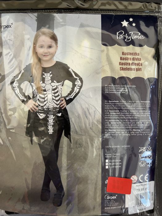 Strój karnawałowy, halloween kosteczka 120-130