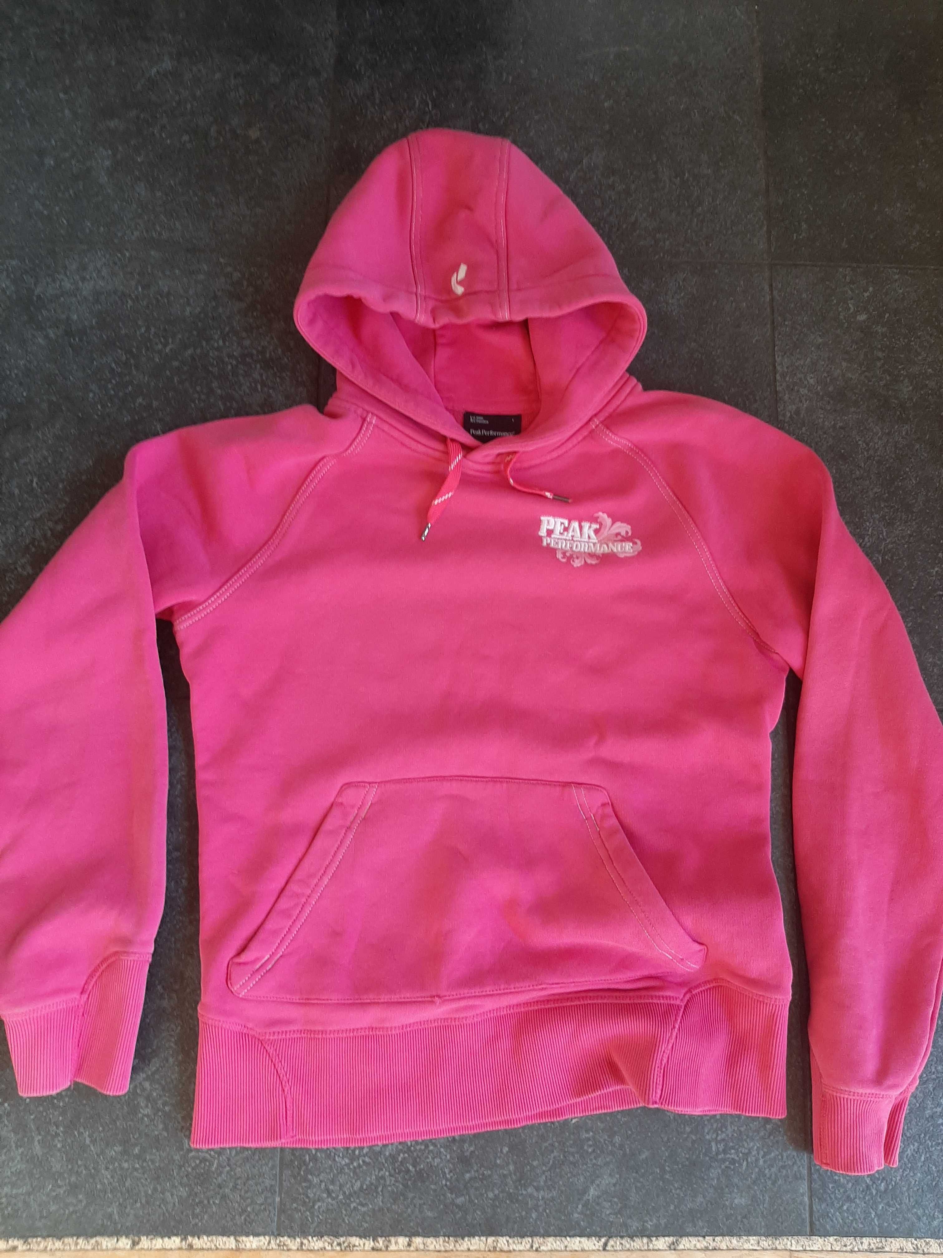 Bluza z kapturem różowa pink PEAK PERFORMANCE  rozmiar L