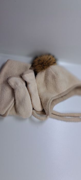 Зимовий дитячий комплект: шапочка, шарф, рукавички