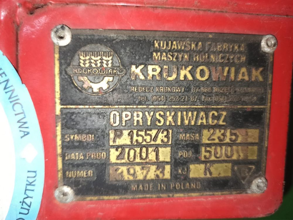 Opryskiwacz 500l 12m belki Krukowiak