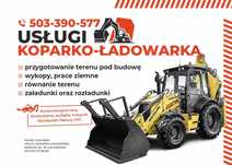 Usługi koparko-ładowarką 150zł/h plus VAT