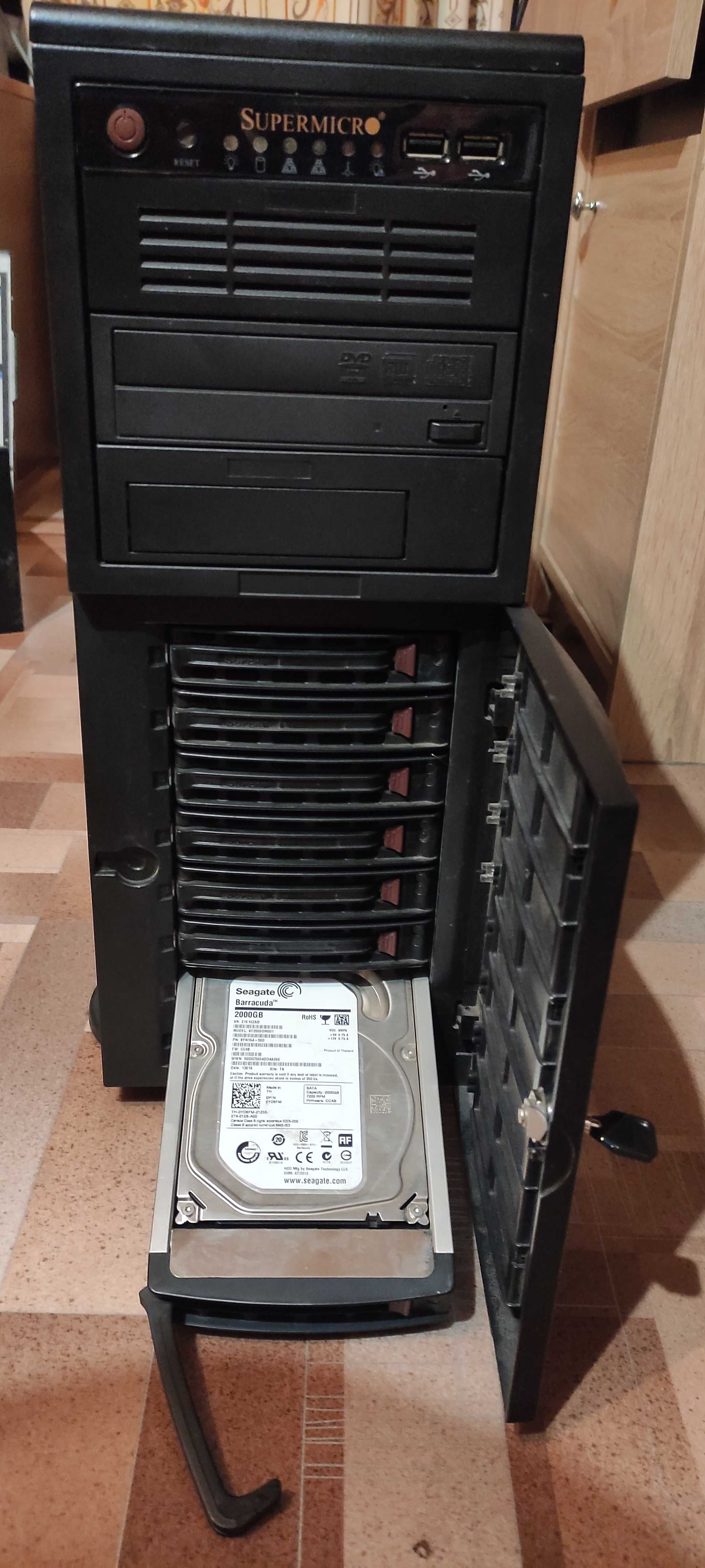 Сервер Supermicro Xeon E5620 RAM 18gb HDD 8tb