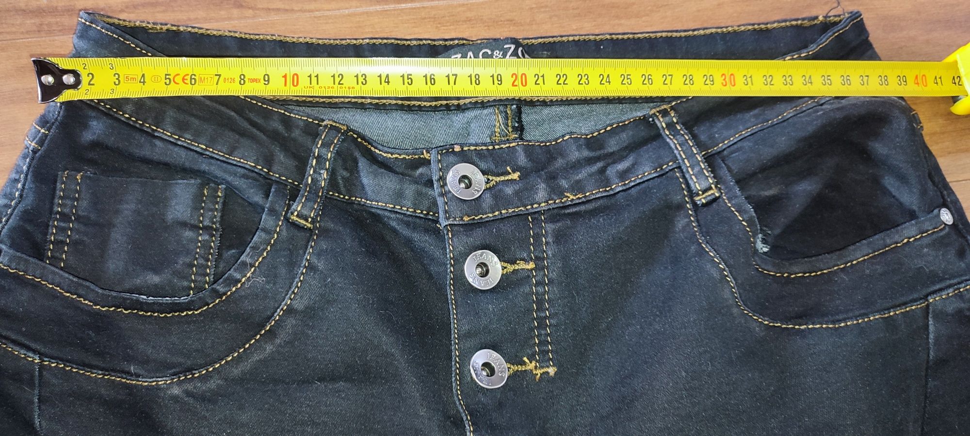 Nowe spodnie jeansy czarne Zac &Zoe rozm M wymiary na fotkach