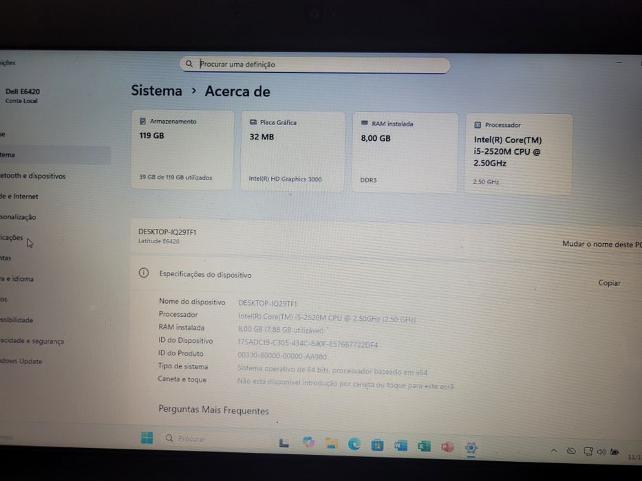 Dell latitude E6420 i5 de 2th gen