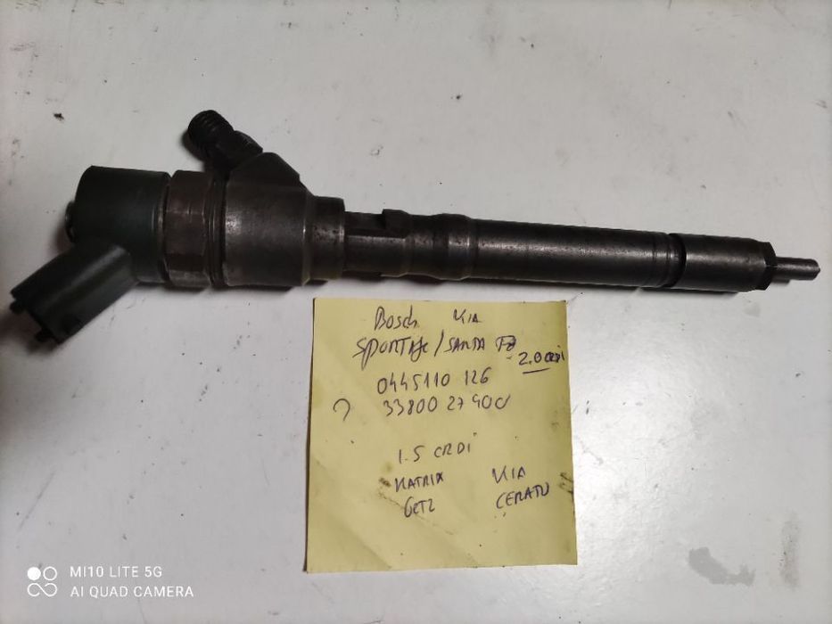 Injector Kia Sportage/Santa Fé 2.0 crdi/Matrix/Getz/Cerato 1.5 crdi