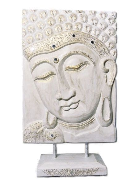 Rzeźba, Maska - BUDDA - Drewno, Rękodzieło 20cm