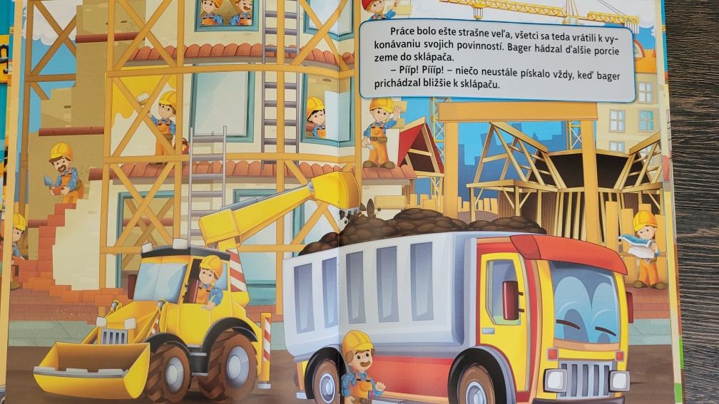 Książeczka dla chłopca 2 języku słowackim o budowie i pojazdach