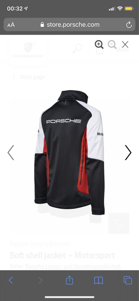 Casaco blusão Softshell Porsche Motorsport