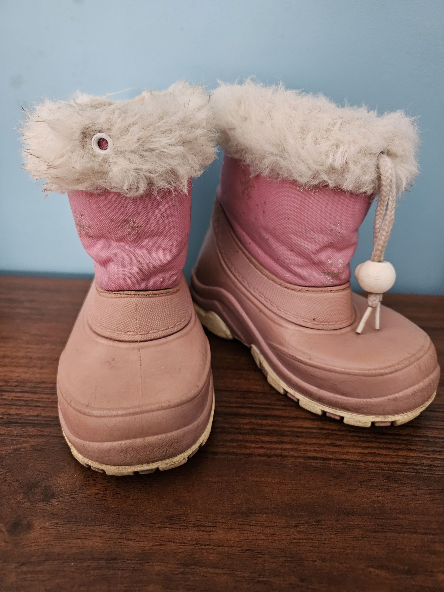 Buty śniegowce, r 24/25, buciki zimowe dla dziewczynki