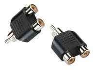 Adapter Przejście wtyk RCA na dwa gniazda RCA