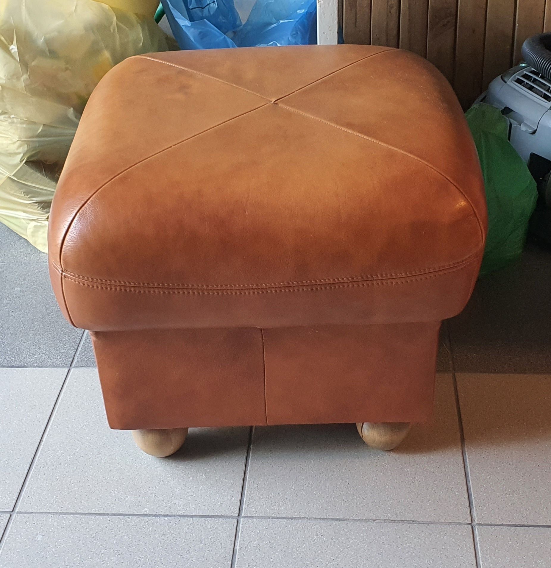 Skórzany komplet wypoczynkowy kanapa sofa fotel
