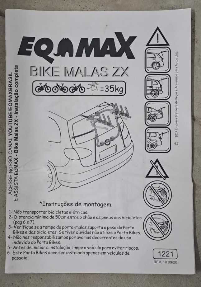 Suporte para bicicletas suspenso para bagageiro - ótimo estado