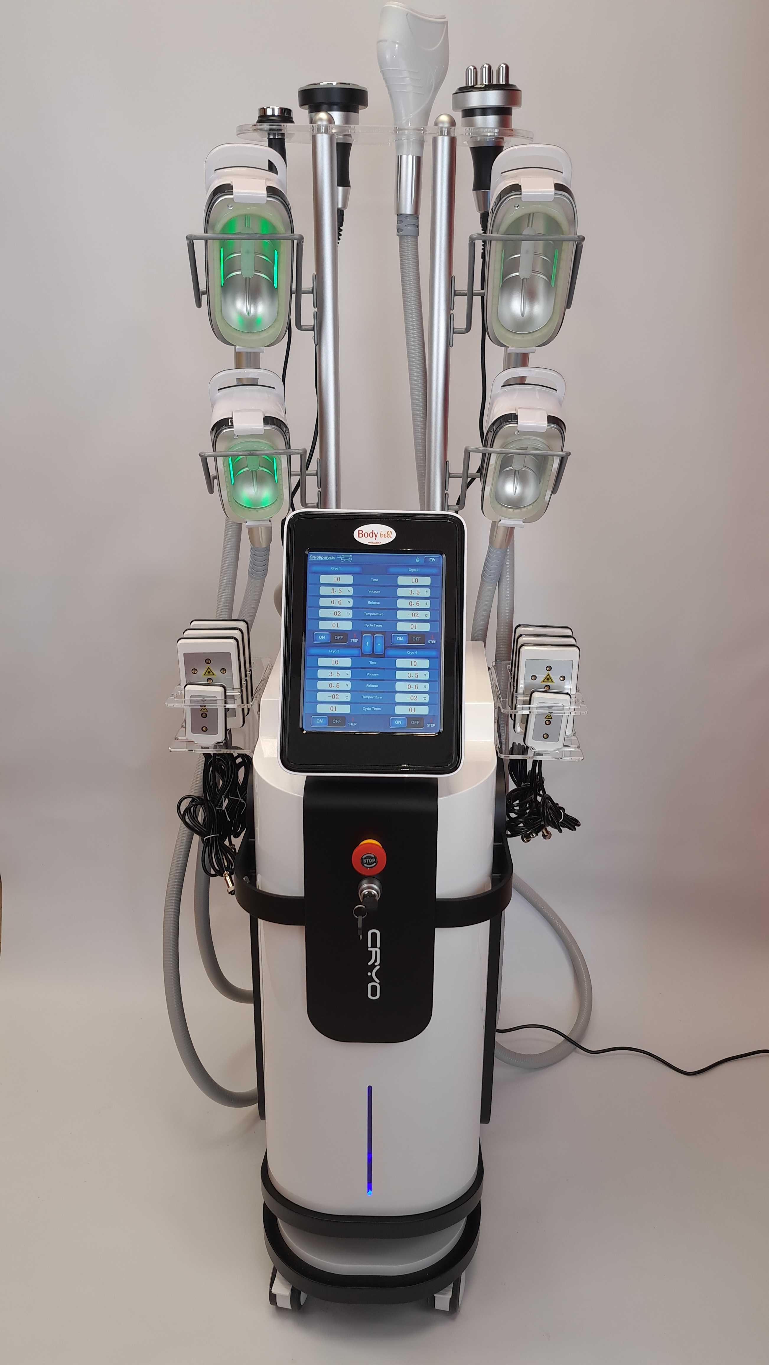 Kriolipoliza CRYO ANGLE 360 – 5 głowic krio RF, lipolaser,  liposukcja