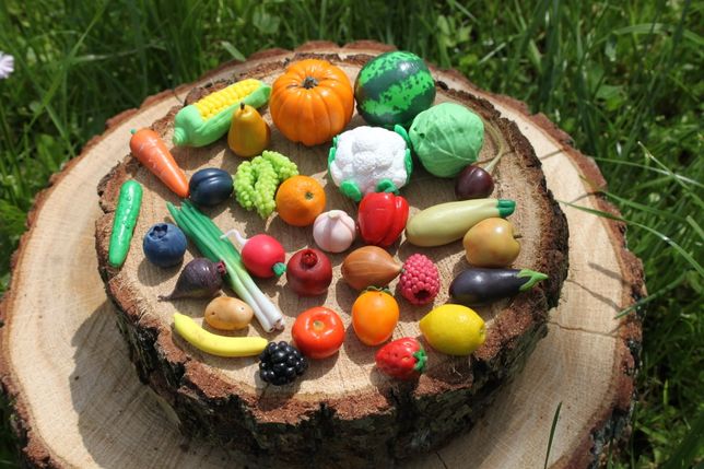 Овочі фрукти овощи полимерная глина игрушки розвивашки логопед