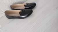 Балетки туфлі лофери жіночі розмір 36 чорні