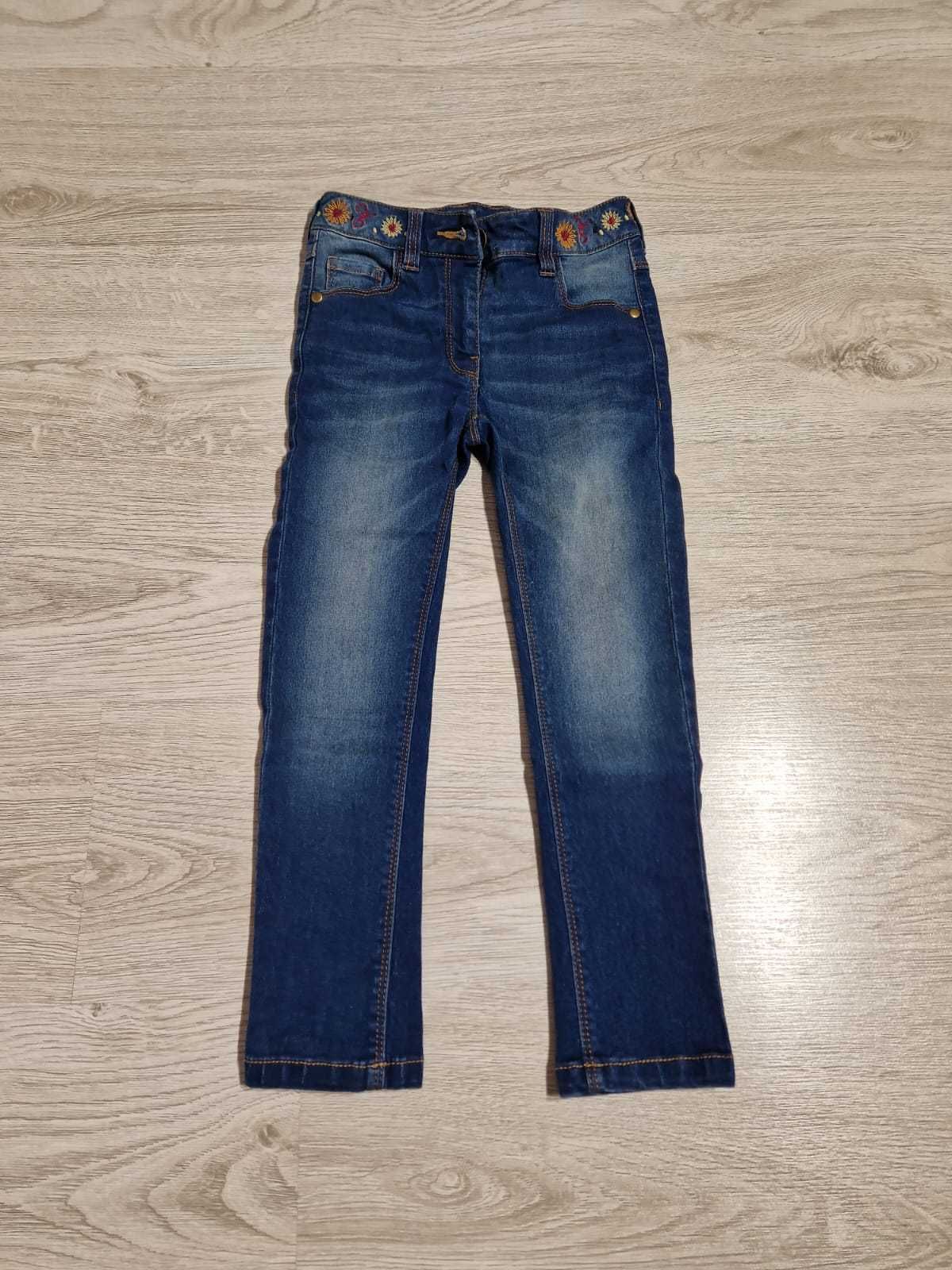 Niebieskie jeansy 116cm Next