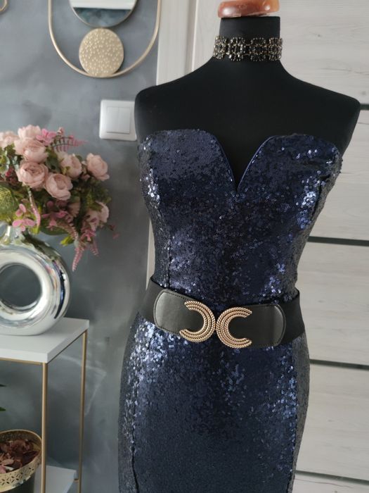 Długa sexy suknia sukienka wieczorowa balowa rozmiar xl 42  ombre