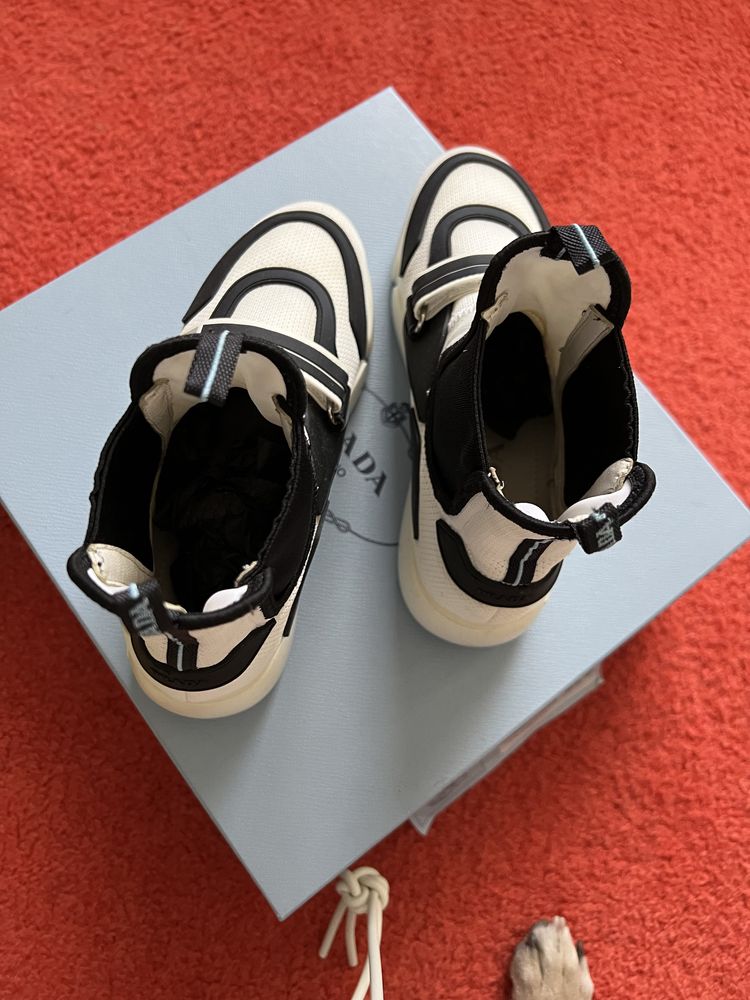 Кросовки  Prada Cloudburst High Top White Black