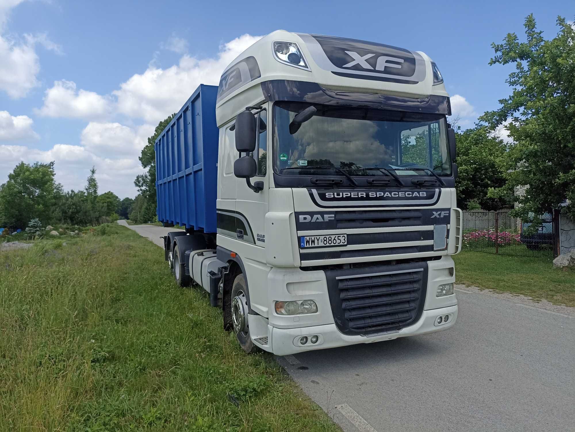 Samochód ciężarowy Hakowiec DAF XF 105 Euro 5, ZAMIANA, Kontenery