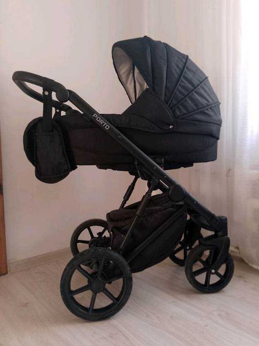 Czarny wózek 3w1 Porto
