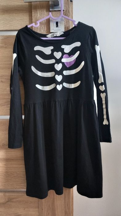 Halloween sukienka H&M przebranie strój dziewczynka 6-8 lat