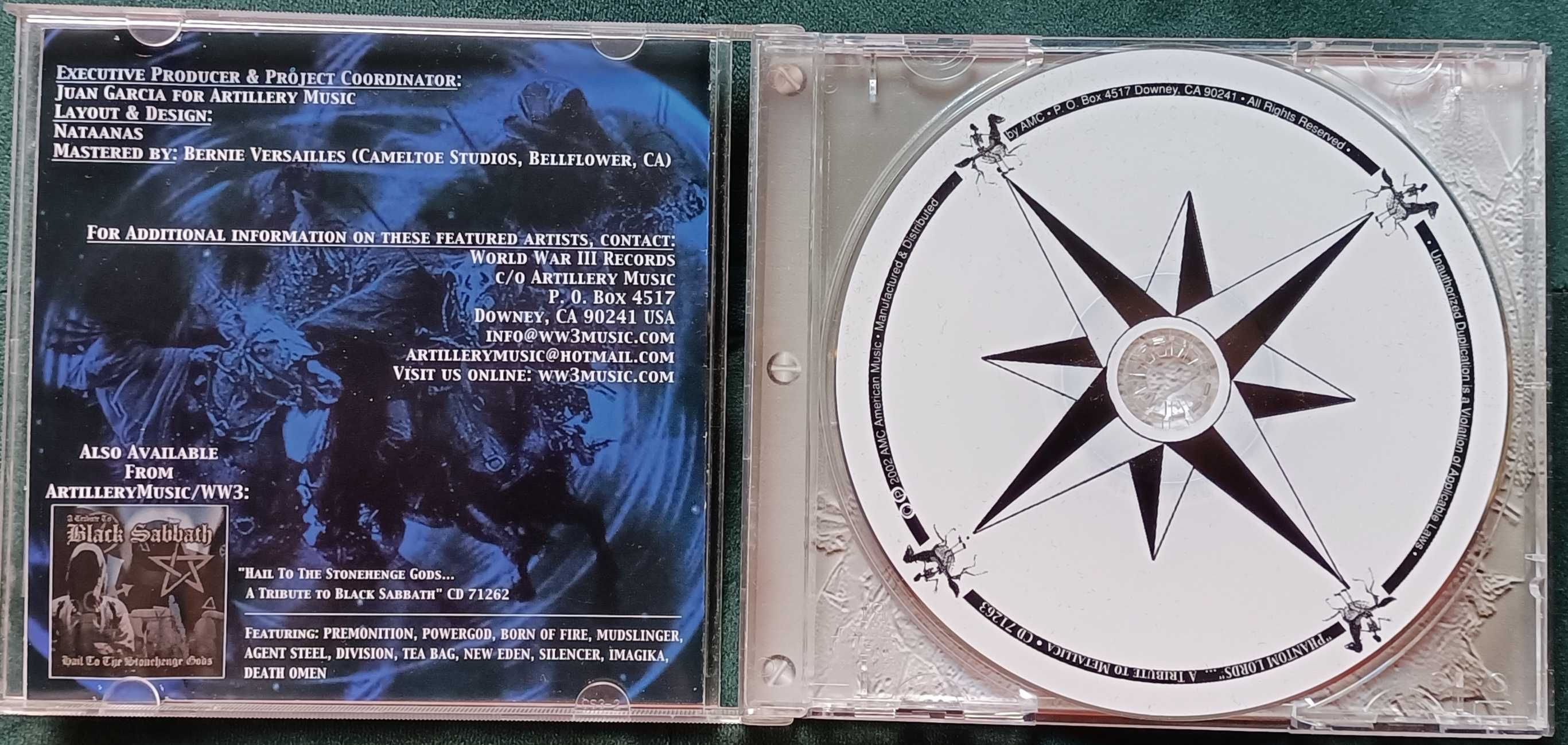 Phantom Lords cd a tribute to Metallica 2002r