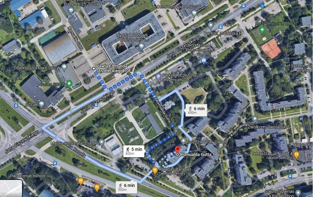 Bezpośrednio pokój 1-os z balkonem przy SGGW / Vistula (4 pokoje)