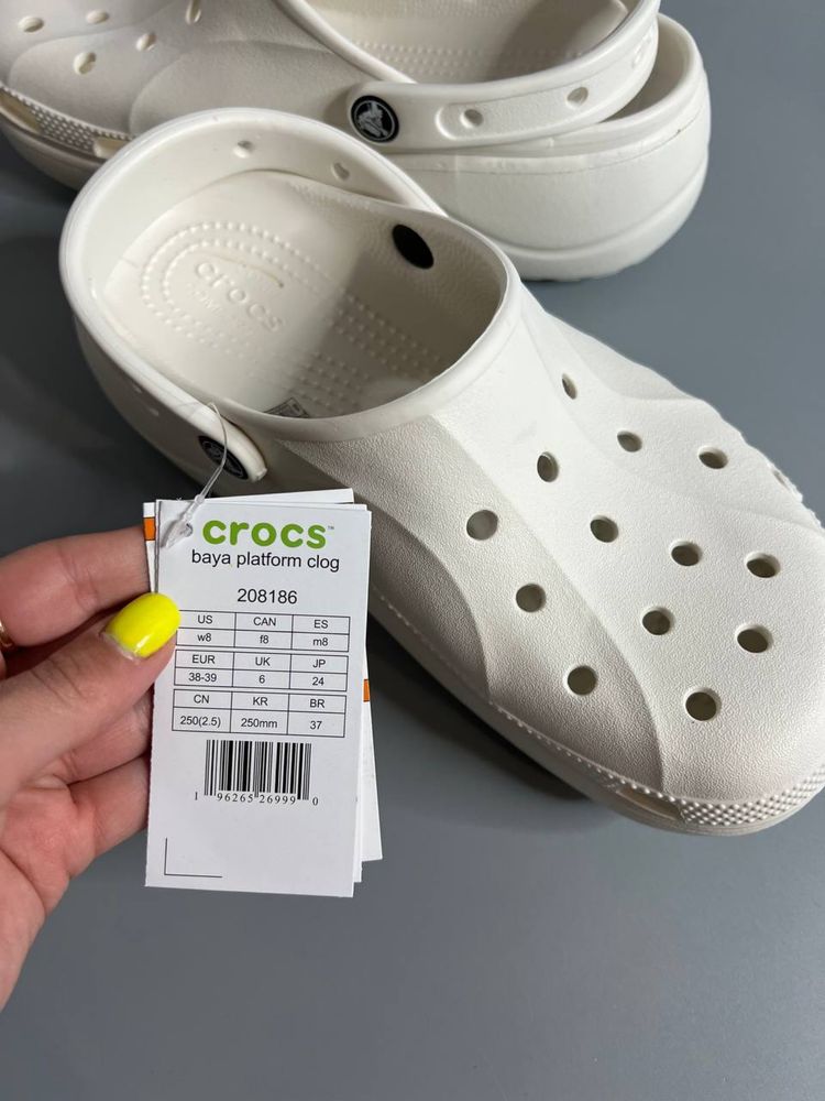 Crocs classic  clog platform крокси шлепки шльопанці літні